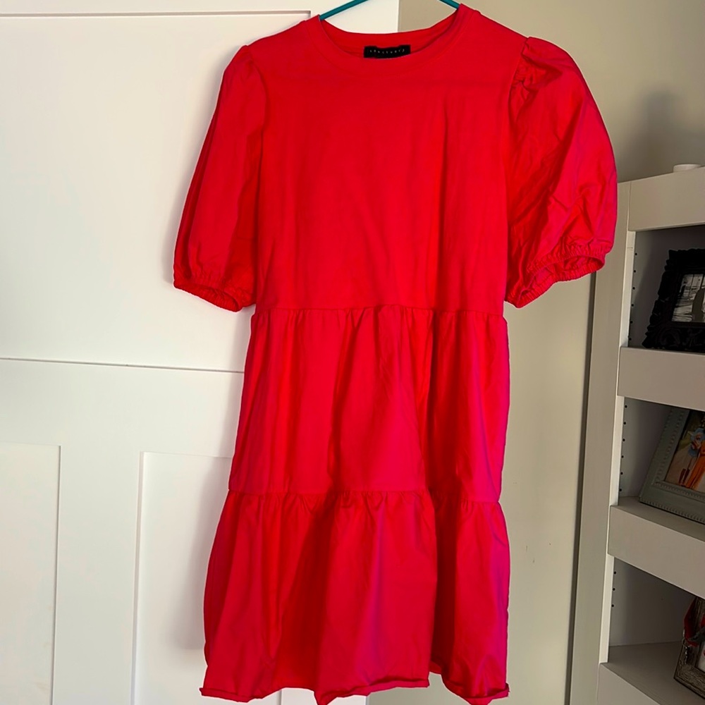 Pink Tunic Tiered Dress